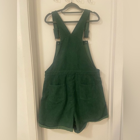 Cider XL green corduroy short overalls LIKE NEW - Picture 3 of 6